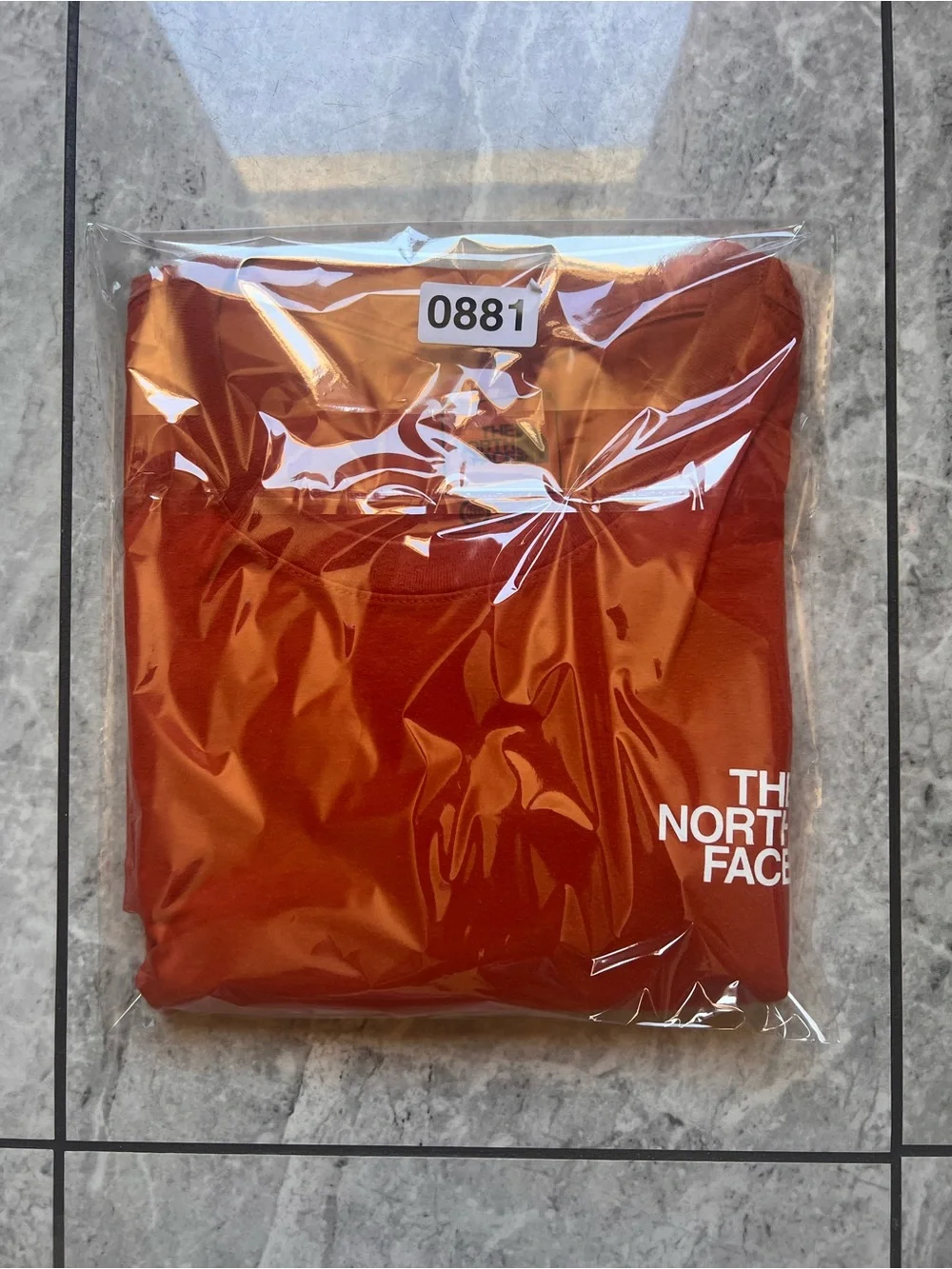 The North Face Men Orange/White Logo Graphic Tee C-Neck Never Stop Exploring 2XL